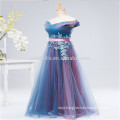 Purple Long Lace Cap Sleeve Modern Style In Stock Chiffon Bridesmaid Dress